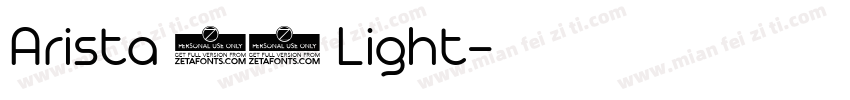 Arista 20 Light字体转换